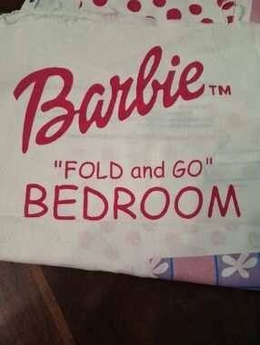 Fabric Panel Barbie Fold And Go Bedroom With Pink Fabric 3066
